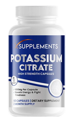 Supplement Bottle of Potassium Citrate